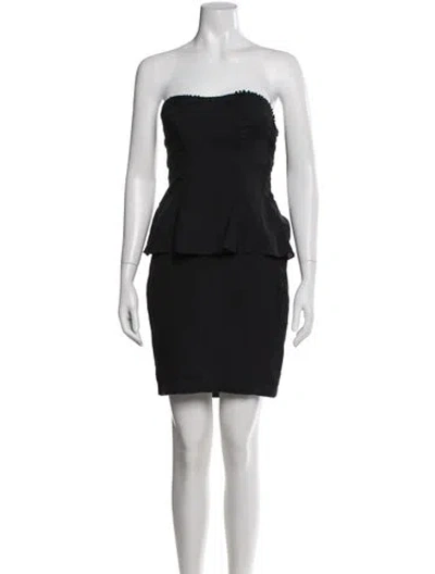 Pre-owned Sass & Bide Strapless Mini Dress In Black