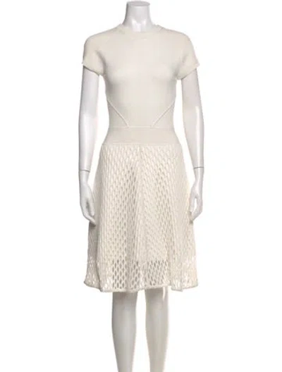 Pre-owned Sass & Bide Striped Knee-length Dress In Neutral
