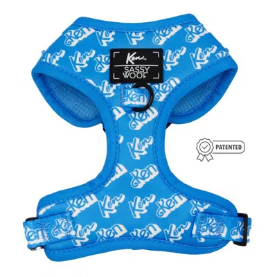 Sassy Woof Dog Adjustable Harness In Blue
