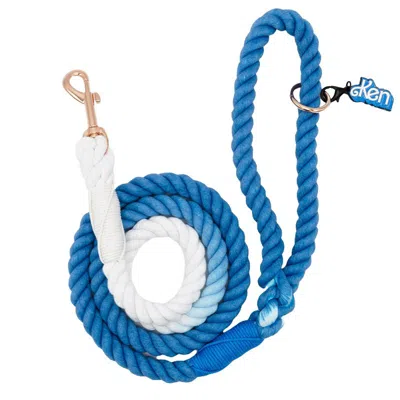 Sassy Woof Dog Rope Leash In Blue