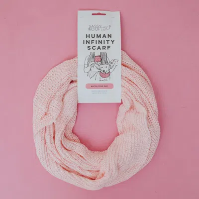 Sassy Woof Human Infinity Scarf In Pink