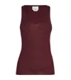 Sasuphi Cashmere-silk Ribbed Tank Top In Brown