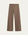 Sasuphi Petra Wide Leg Cotton Trousers In Mud