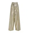 Sasuphi Silk-blend Bogart Wide-leg Trousers In Gold