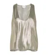 Sasuphi Silk-blend Tank Top In Gold