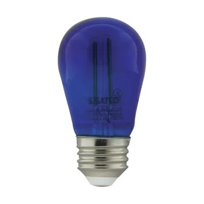 Satco 1 Watt (11 Watt Equivalent), S14 Led, Non-dimmable Light Bulb, E26/medium (standard) Base In Blue