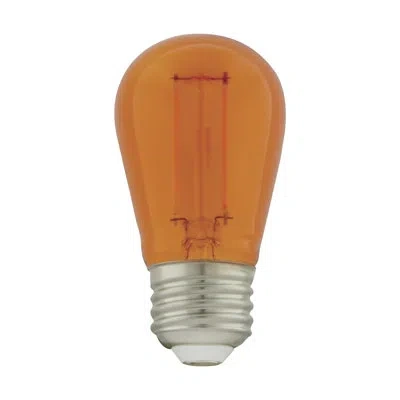 Satco 1 Watt (11 Watt Equivalent), S14 Led, Non-dimmable Light Bulb, E26/medium (standard) Base In Orange