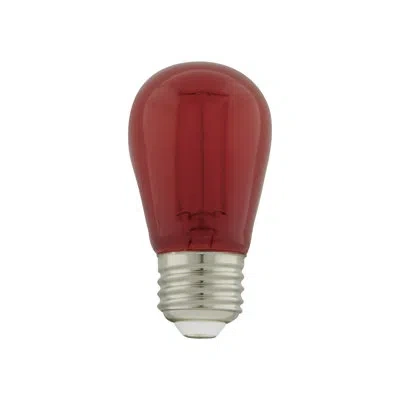 Satco 1 Watt (11 Watt Equivalent), S14 Led, Non-dimmable Light Bulb, E26/medium (standard) Base In Red