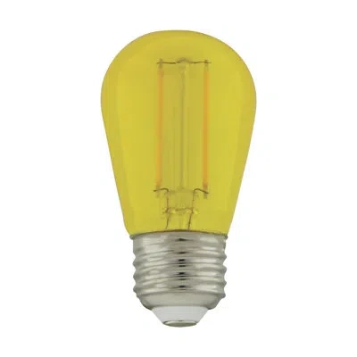 Satco 1 Watt (11 Watt Equivalent), S14 Led, Non-dimmable Light Bulb, E26/medium (standard) Base In Yellow