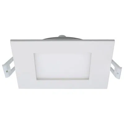 Satco 10 Watt Led Direct Wire Downlight Edge-lit 4-inch Cct Selectable Square Remote Driver In White