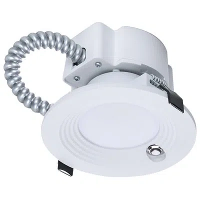 Satco 14.6w Field Selectable Led 4-inch Commercial Downlight Dual Dimming Integrated Emergency Driver Roun