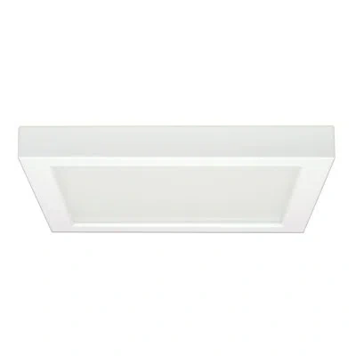 Satco 18.5 Watt - 9 Inch Flush Mount Led Fixture - 3000k - Square Shape - White Finish - 120 Volts - 90cri