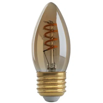 Satco 2.3 Watt, B10 Led, Dimmable Light Bulb, E26/medium (standard) Base In Amber