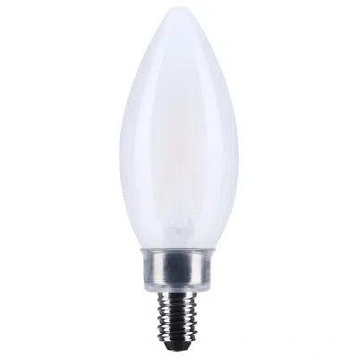Satco 25 Watt Equivalent B11 E12/candelabra Dimmable 3000k Led Bulb In White
