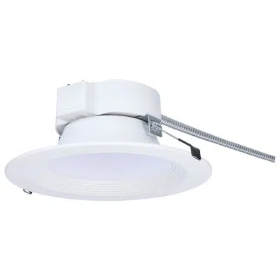 Satco 25.5w Field Selectable Led 8-inch Commercial Downlight Dual Dimming Round 120-347v