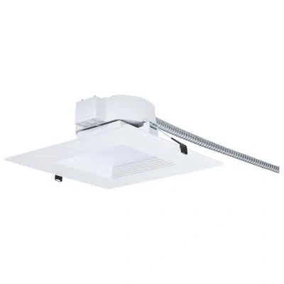 Satco 25.5w Field Selectable Led 8-inch Commercial Downlight Dual Dimming Square 120-347v