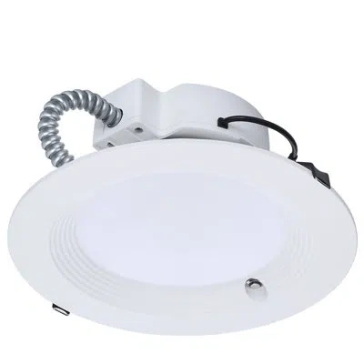 Satco 28w Field Selectable Led 8-inch Commercial Downlight Dual Dimming Integrated Emergency Driver Round 