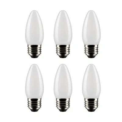 Satco 3 Watt, B11 Led Dimmable Light Bulb, Warm White Bulb In White;warm White