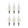 Satco 3 Watt, Ca10 Led Dimmable Light Bulb, Warm White Bulb In Clear