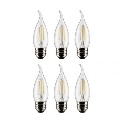 Satco 3 Watt, Dimmable, Ca11 Led, Warm White Bulb In Clear;warm White