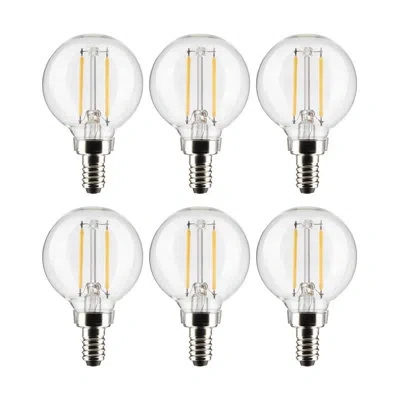 Satco 3 Watt, G16.5 Led Dimmable Light Bulb, Warm White Bulb In Clear;cool White