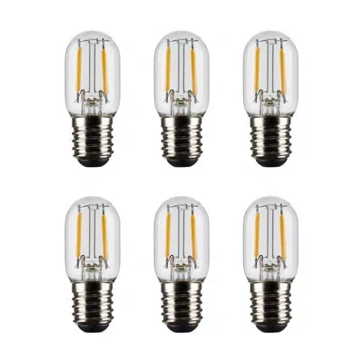 Satco 3 Watt, T6.5 Led, Dimmable Light Bulb, Warm White E17/intermediate Base In Clear;warm White