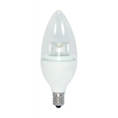 Satco 3.5 Watt (40 Watt Equivalent), B11 Led, Dimmable Light Bulb E12/candelabra Base In Clear;warm White