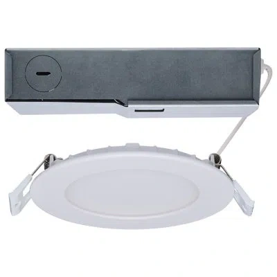 Satco 4'' Selectable Color Temperature Dimmable Air-tight Ic Rated Led Canless Recessed Lighting Kit In White