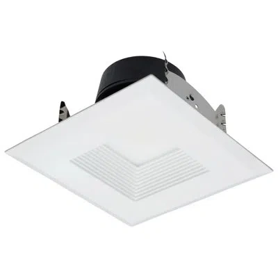 Satco 4" Square Led Retrofit Recessed Lighting Kit In White;white
