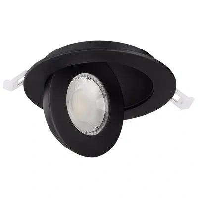 Satco 4" Ultra Slim Selectable Cct New Construction Led Canless Recessed Lighting Kit In Black
