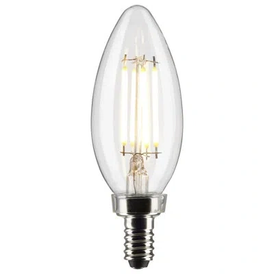 Satco 4 Watt B11 Dimmable Led Light Bulb Candelabra Base In Clear;clear;soft White