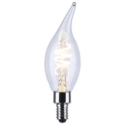 Satco 4 Watt Ca11 Led Reminiscent Flex Gray Coil Filament E12 Base 2700k 120 Volt In Clear