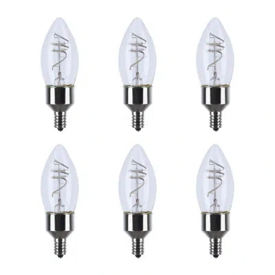 Satco 4 Watt Led - Reminiscent - Flex Gray Coil Filament - B11 - Candelabra Base - 2700k Cct - Clear - 120