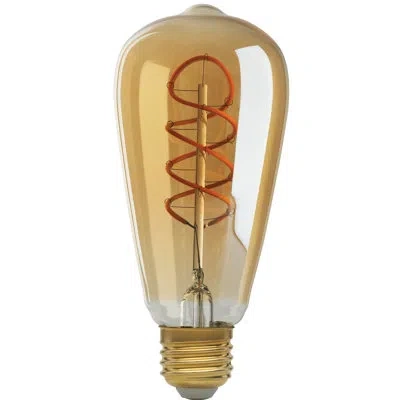 Satco 4.5 Watt (25 Watt Equivalent), St19 Led, Dimmable Light Bulb, E26/medium (standard) Base In Amber