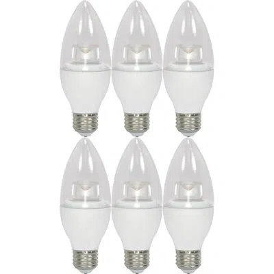 Satco 4.5 Watt (40 Watt Equivalent), B11 Led, Dimmable Light Bulb, E26/medium Base In Clear;warm White