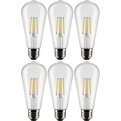 Satco 5 Watt (40 Watt Equivalent), St19 Led, Dimmable Light Bulb, E26/medium (standard) Base In Clear