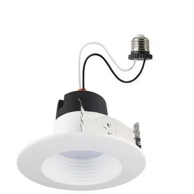 Satco 5.12" Selectable Cct Remodel Ic Rated Led Retrofit Recessed Lighting Kit In White