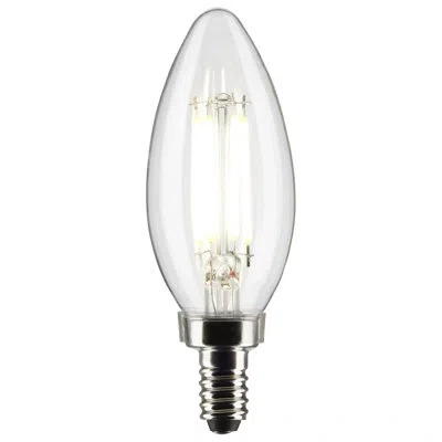 Satco 5.5 Watt (60 Watt Equivalent), B11 Led, Dimmable Light Bulb, E12/candelabra In Clear;cool White