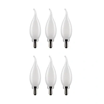Satco 5.5 Watt (60 Watt Equivalent), Ca10 Led, Dimmable Light Bulb, Warm White E12/candelabra Base In White;cool White