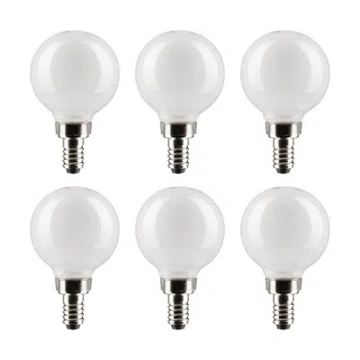Satco 5.5 Watt (60 Watt Equivalent), G16.5 Led, Dimmable Light Bulb, Warm White E12/candelabra Base