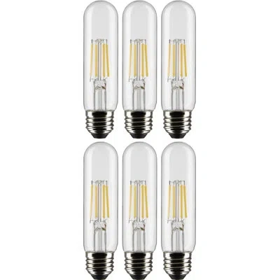 Satco 5,5 Watts (50 Watts Équivalents), Del T10, Ampoule À Intensité Variable, Culot Moyen E26 (standard) In Clear;cool White