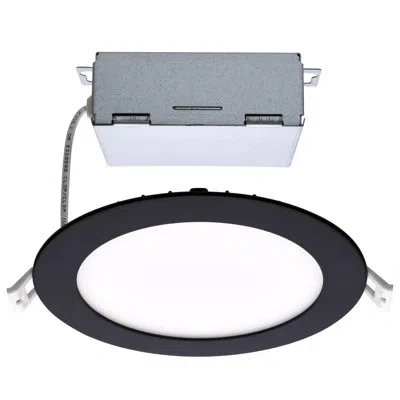 Satco 6'' Selectable Color Temperature 12 Watt Dimmable Air-tight Ic Rated Led Canless Recessed Lighting K In Black