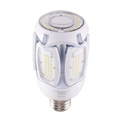 Satco 60 Watt (500 Watt Equivalent), Corncob Led, Non-dimmable Light Bulb, Daylight (5000k) Ex39/mogul Ext In Clear;warm White