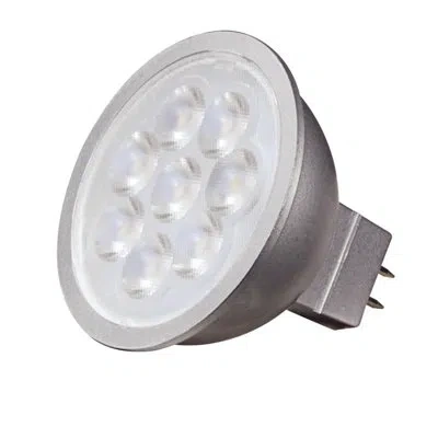 Satco 6.5 Watt (50 Watt Equivalent), Mr16 Led, Dimmable Light Bulb, Gu5.3/bi-pin Base In Clear;cool White