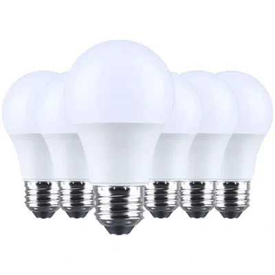 Satco 6.5 Watt Led A19 - 5000k Cct - Medium Base - Plastic - 120 Volt In White