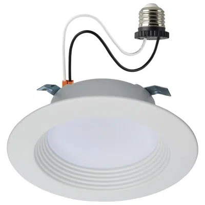 Satco 6.7 Wattage Round Downlight Led Retrofit 4" Cct Selectable In White