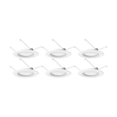 Satco 7.48" 3000k Remodel Led Retrofit Recessed Lighting Kit In White