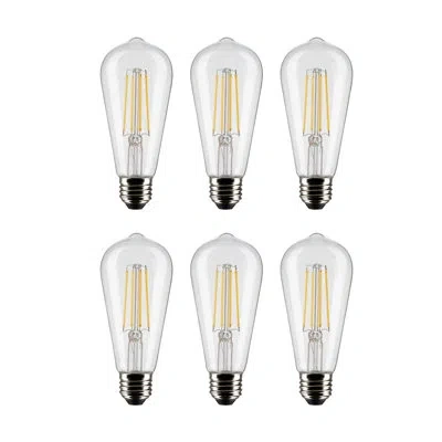 Satco 8 Watt (60 Watt Equivalent), St19 Led, Dimmable Light Bulb, E26/medium (standard) Base In Clear