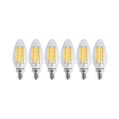 Satco 8 Watt (75 Watt Equivalent), C11 Led, Dimmable Light Bulb, Warm White E12/candelabra Base In Clear;warm White