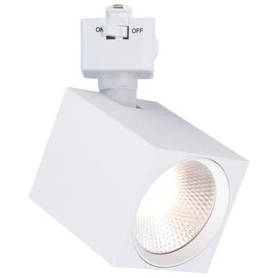 Satco 8 Watt Led Track Head 2700k/3000k/3500k/4000k/5000k Cct Selectable Dim To Warm J Style 36 Degree Bea In White